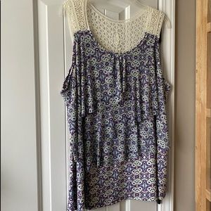 Notations sleeveless top size 2X